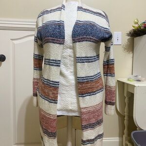 LOFT Multicolor Striped Cardigan